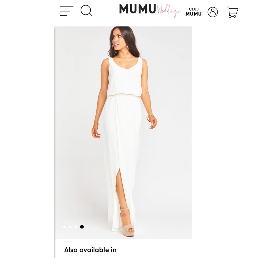 Kendall Maxi White Chiffon Bridesmaid Dress